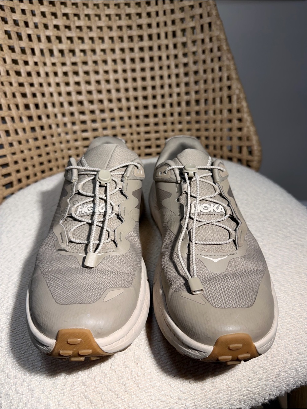 HOKA Transport Trail Shoe in Beige and Tan - Picture 2 of 7